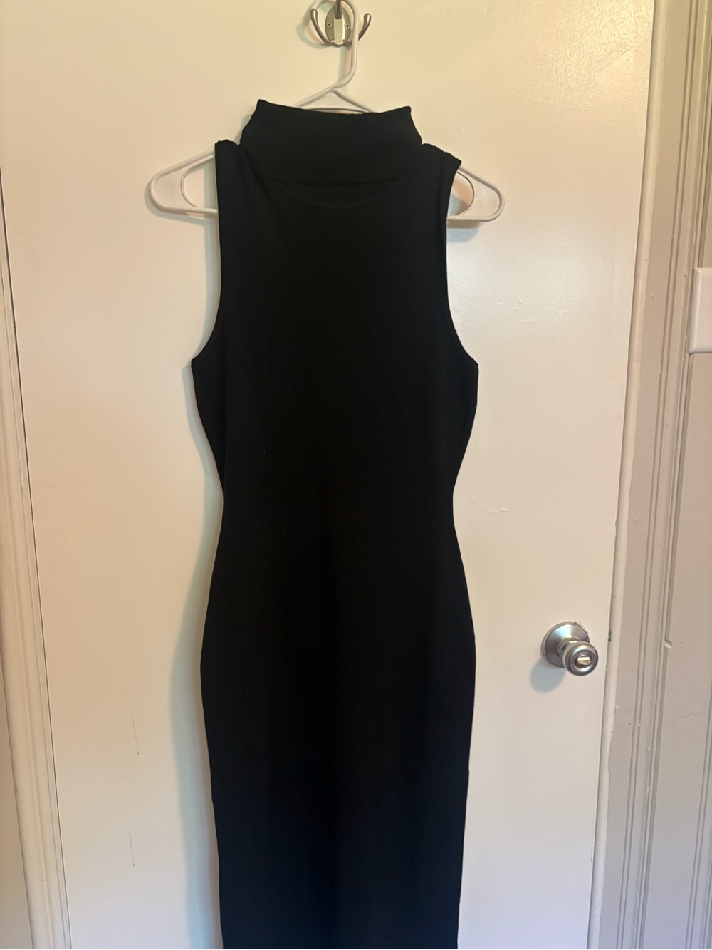 Baltic Born Black Sleeveless Turtleneck Midi Dress